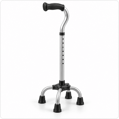 Quad cane or multi-point walking stick